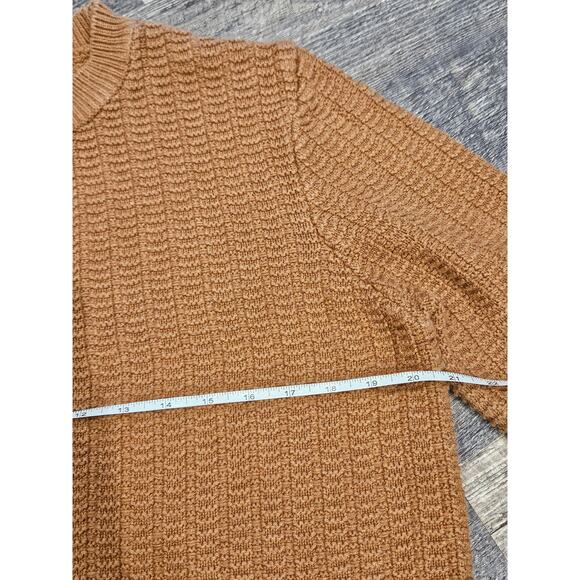 Topman Ltd fisherman knit sweater camel brown men's large vtg crewneck - Picture 3 of 9